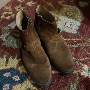 Zara basic sz39 - brown suede ankle boots